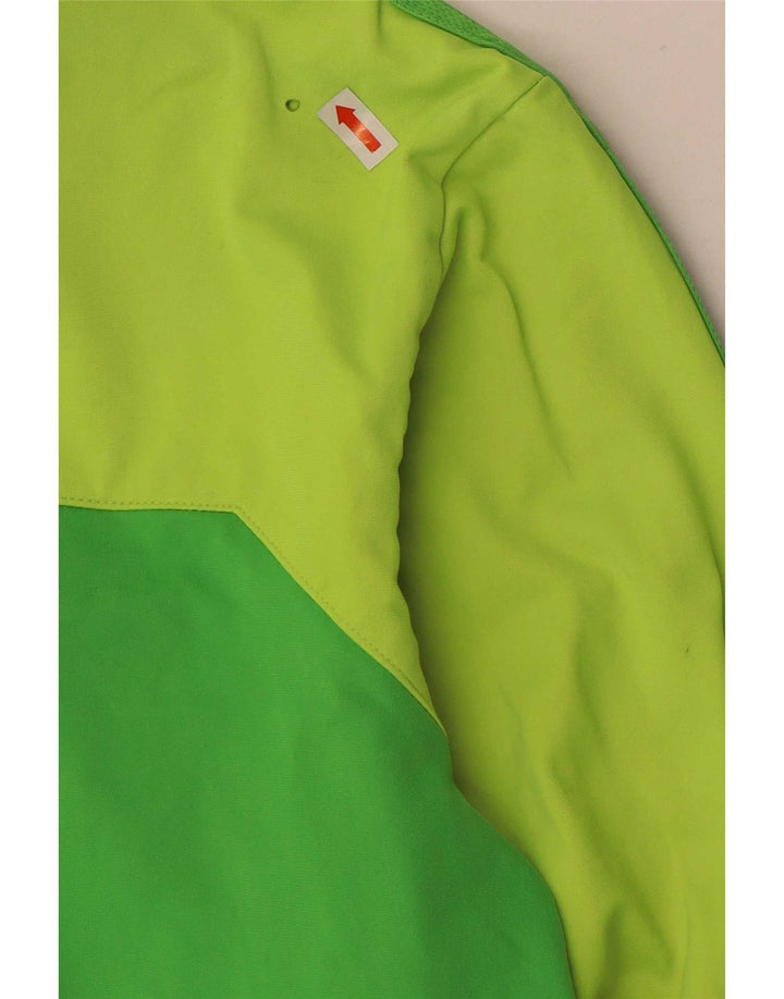 Adidas Mens Climalite Chándal Top Chaqueta Grande Verde Colorblock