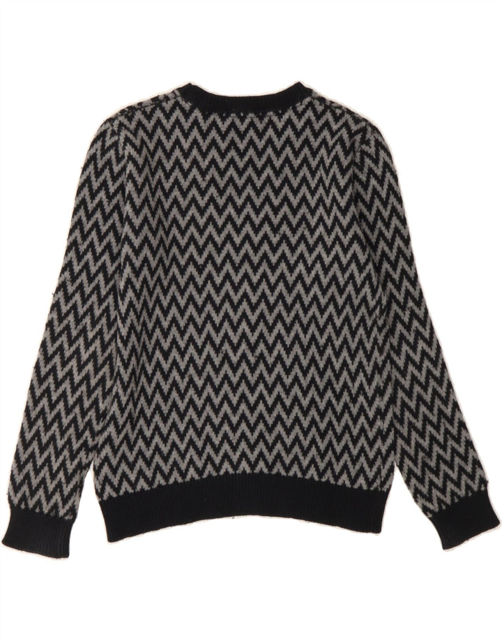 GUESS Boys Crew Neck Jumper Sweater 7-8 Years Medium Grey Chevron Cotton Vintage Guess and Second-Hand Guess from Messina Hembry 