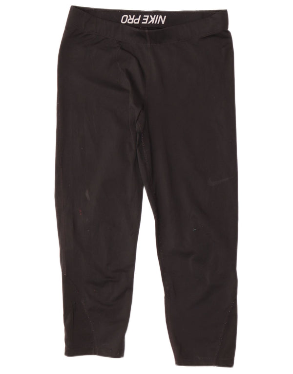 Nike - Leggings capri para mujer, talla 40, poliéster negro mediano