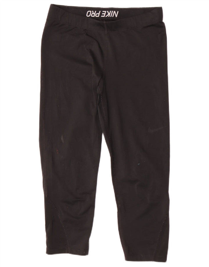 Nike - Leggings capri para mujer, talla 40, poliéster negro mediano