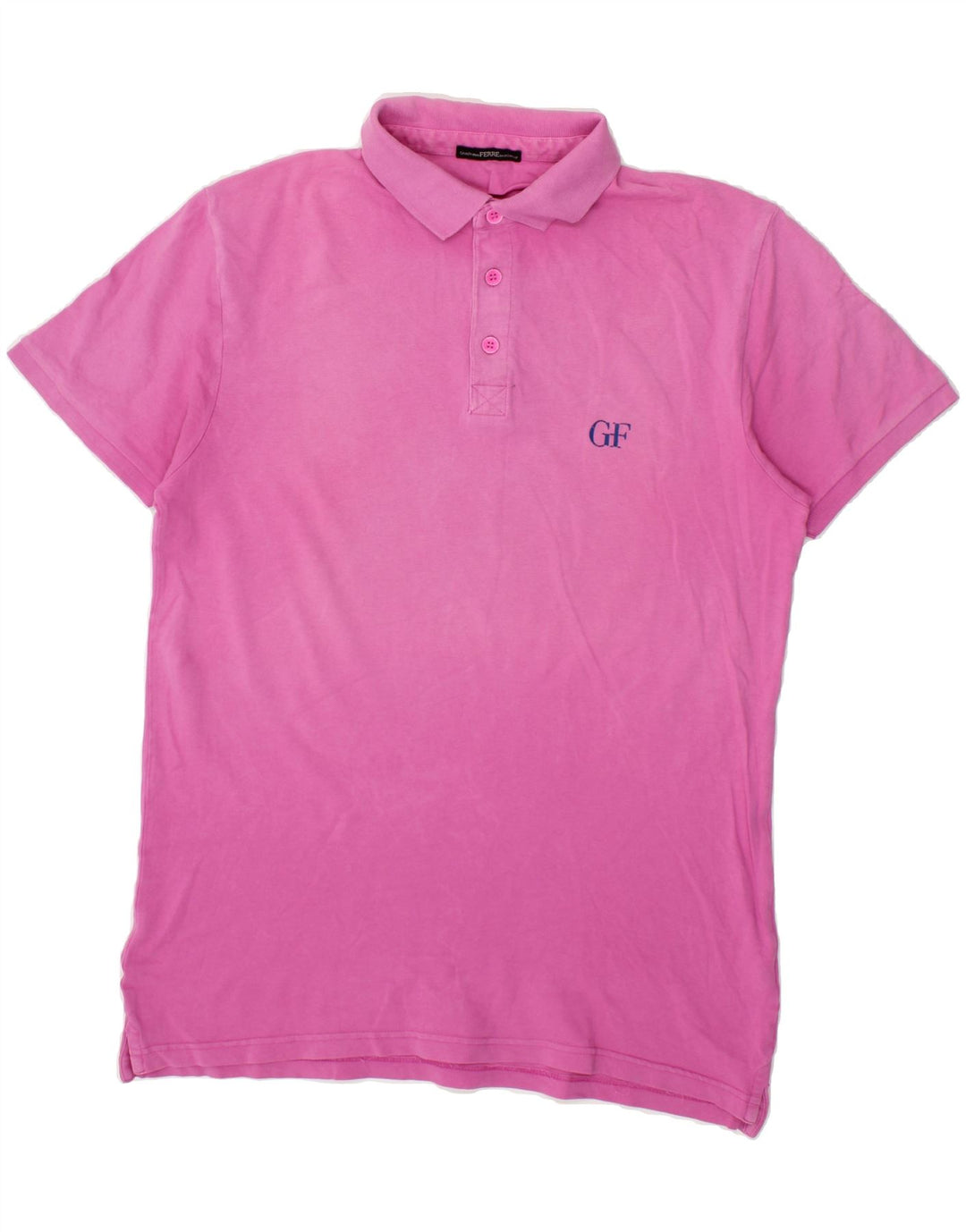 GIANFRANCO FERRE Mens Polo Shirt Medium Pink Cotton Vintage Gianfranco Ferre and Second-Hand Gianfranco Ferre from Messina Hembry 