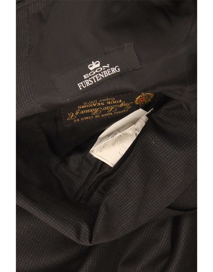 Loro Piana Chaqueta tipo blazer de 2 botones para hombre IT 48 Lana virgen negra mediana