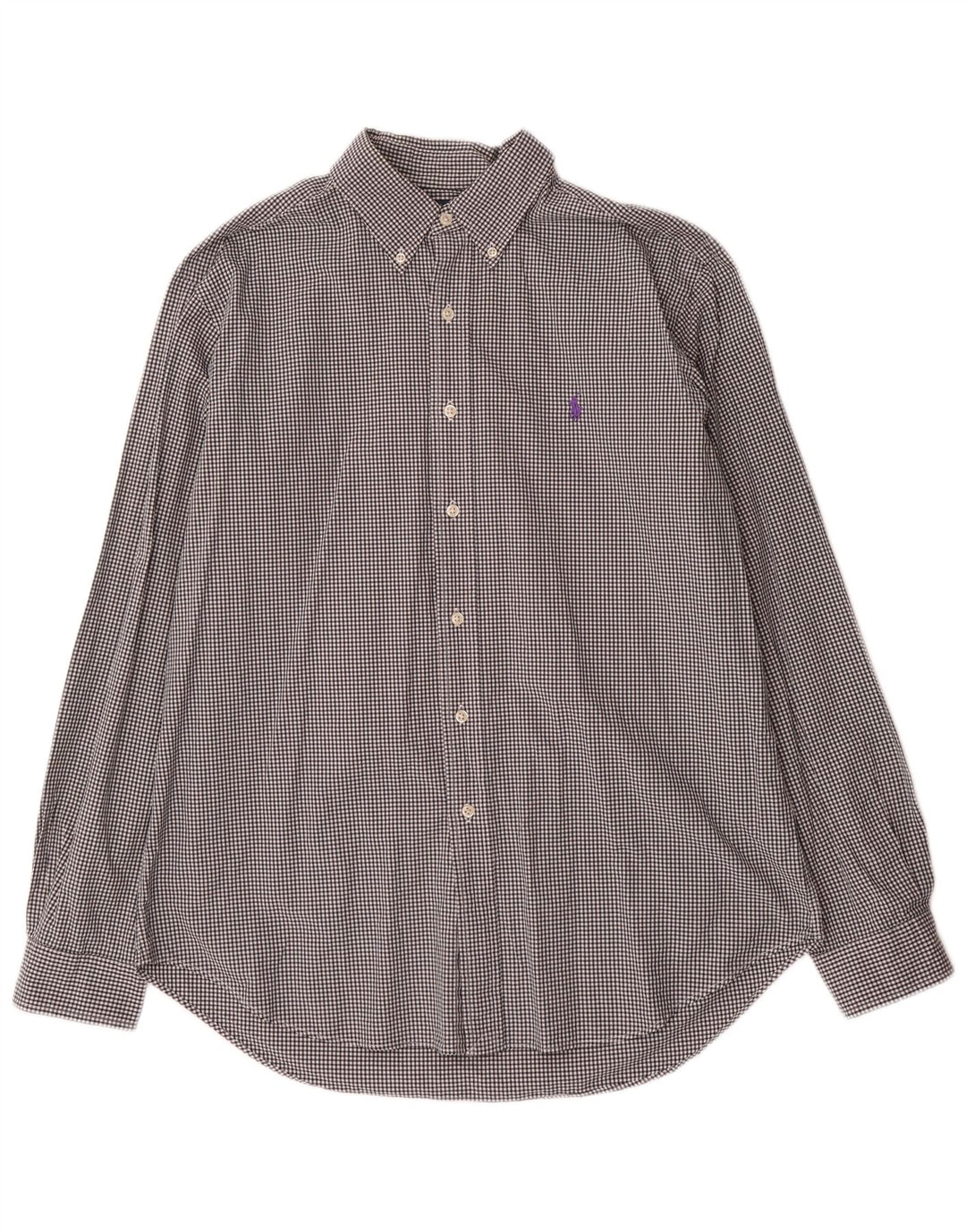 Ralph Lauren - Camisa de corte clásico para hombre, talla grande, algodón a cuadros, color negro