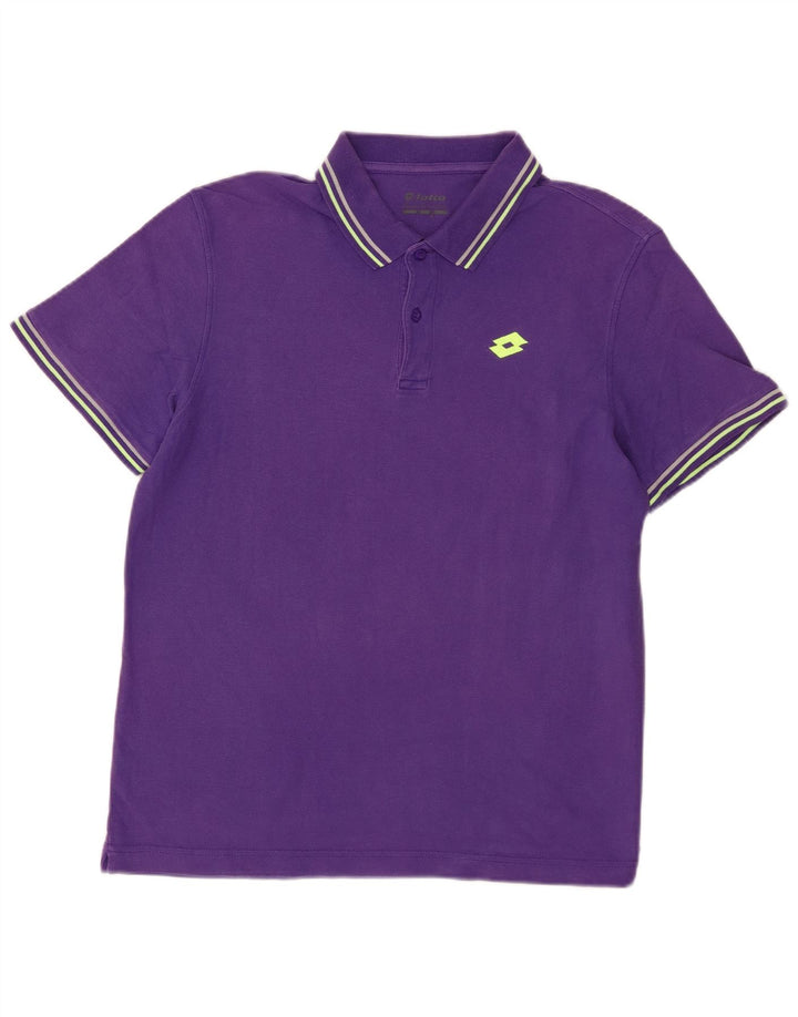 Polo Lotto Hombre Algodón Morado Medio