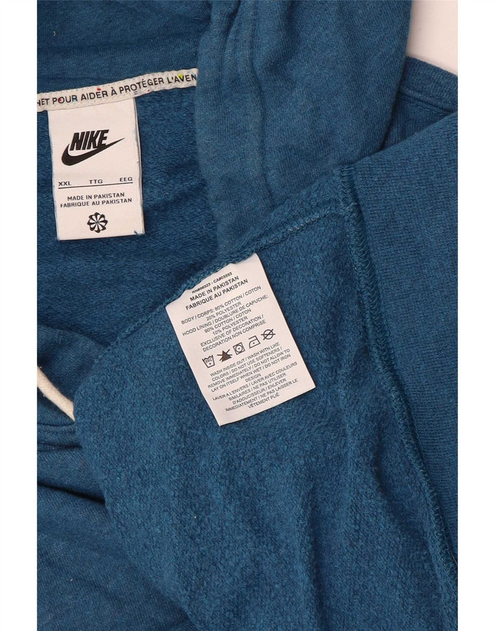 Nike - Sudadera con capucha para hombre, talla 2XL, algodón azul