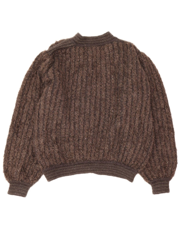 Mariedda Cárdigan para mujer IT 46 Large Brown Stripes
