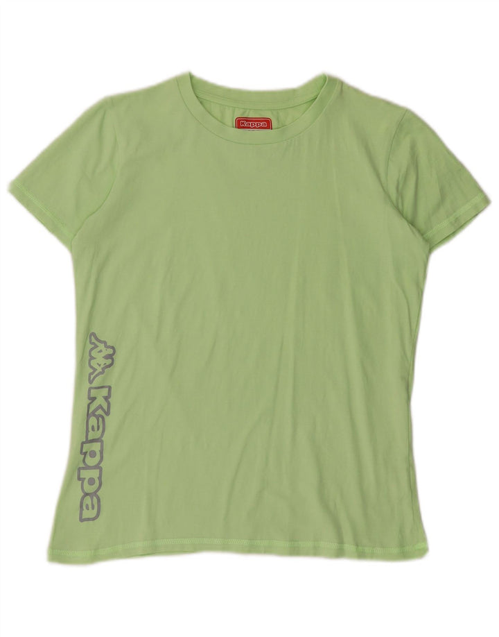 Kappa Camiseta gráfica para mujer Top UK 44 Grande Algodón verde