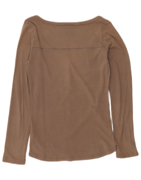 NIKE Camiseta de manga larga para mujer UK 8/10 Small Grey Cotton