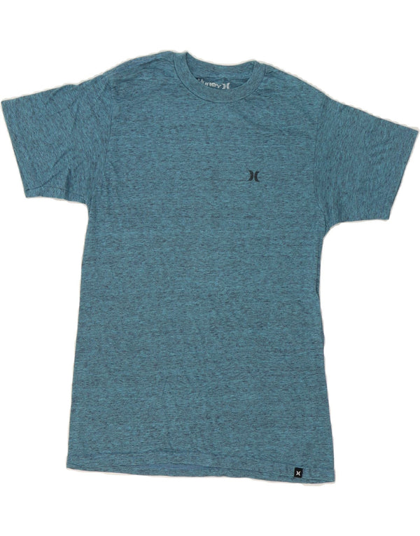 HURLEY Womens T-Shirt Top UK 10 Small Blue Flecked Polyester