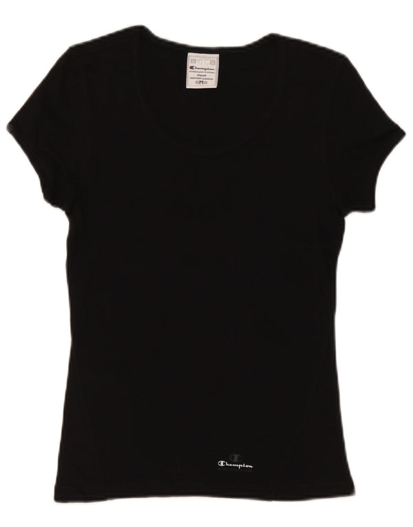 Champion Heritage Classics Camiseta para Mujer UK 12 Medium Black Cotton