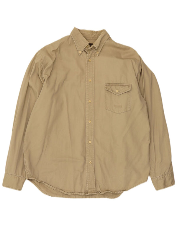 Camisa G-Star Hombre XL Algodón a rayas diplomáticas beige