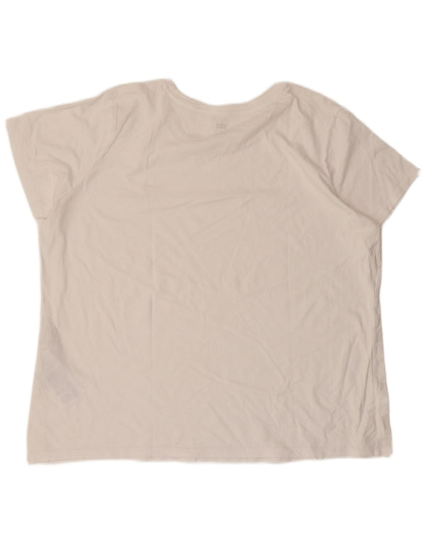 LEVI'S Camiseta Perfect Crew para Mujer UK 20 2XL Algodón Blanco