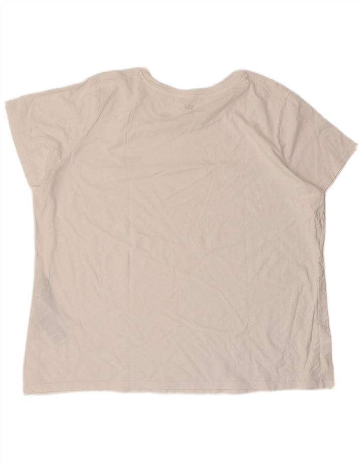 LEVI'S Camiseta Perfect Crew para Mujer UK 20 2XL Algodón Blanco
