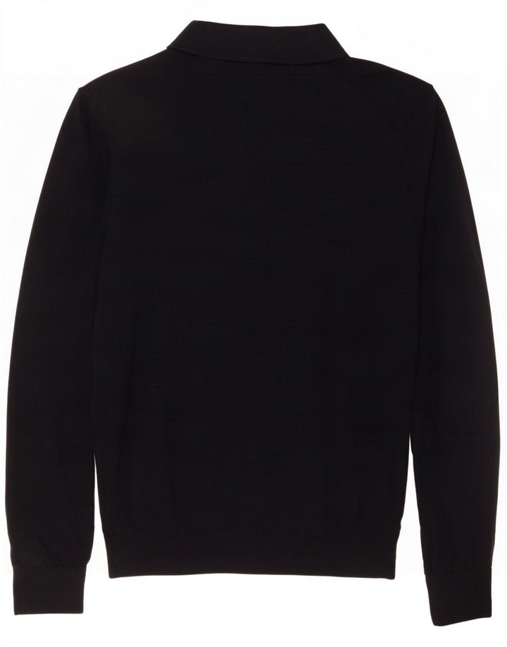 Reiss Hombre Polo Cuello Jersey Suéter Grande Lana Azul Marino