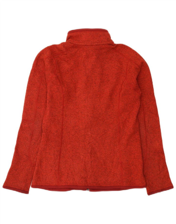 Patagonia Mujer Chándal Top Chaqueta UK 10 Small Rojo Moteado Poliéster
