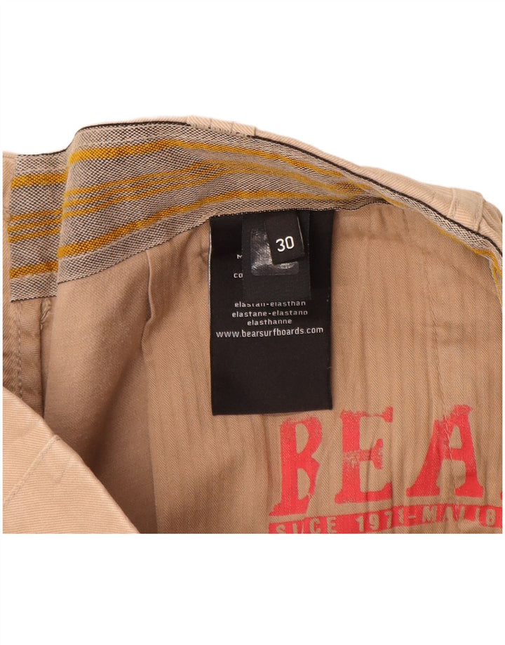 Shorts cargo para hombre Bear W30 Algodón beige medio