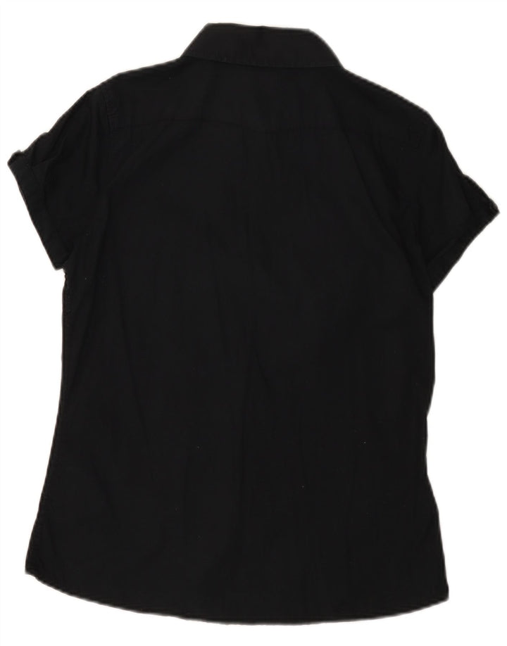 Lee Camisa de manga corta para mujer UK 40 Small Algodón negro