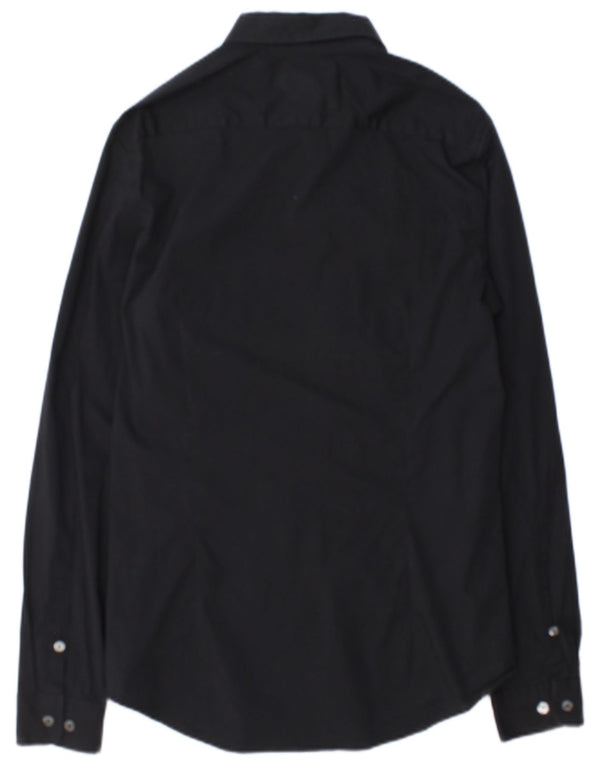 Camisa Calvin Klein Jeans Hombre Slim Fit Grande Algodón Negro