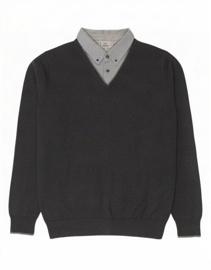 Marks & Spencer Jersey De Corte Regular Con Cuello Polo Para Hombre Gris Medio