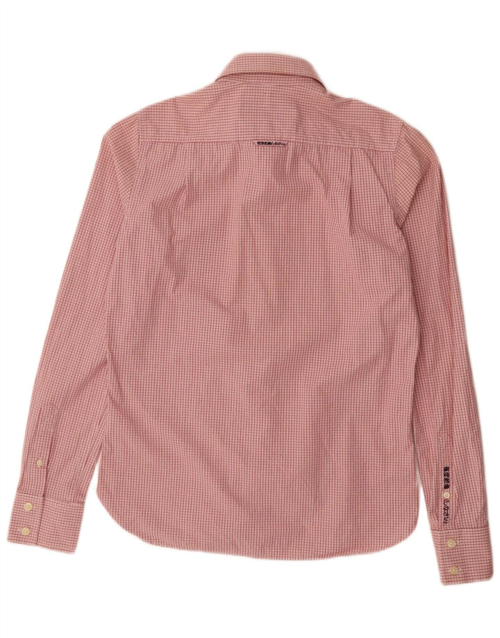 Camisa Superdry para hombre de algodón a cuadros rojos medianos