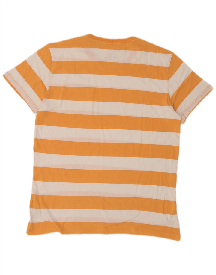 Camiseta GAP Hombre Top Algodón Rayas Naranja Medio