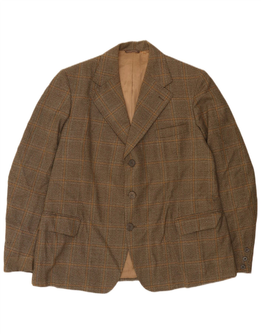 John Collier Chaqueta tipo blazer de 3 botones para hombre UK 38 Marrón medio Pata de gallo
