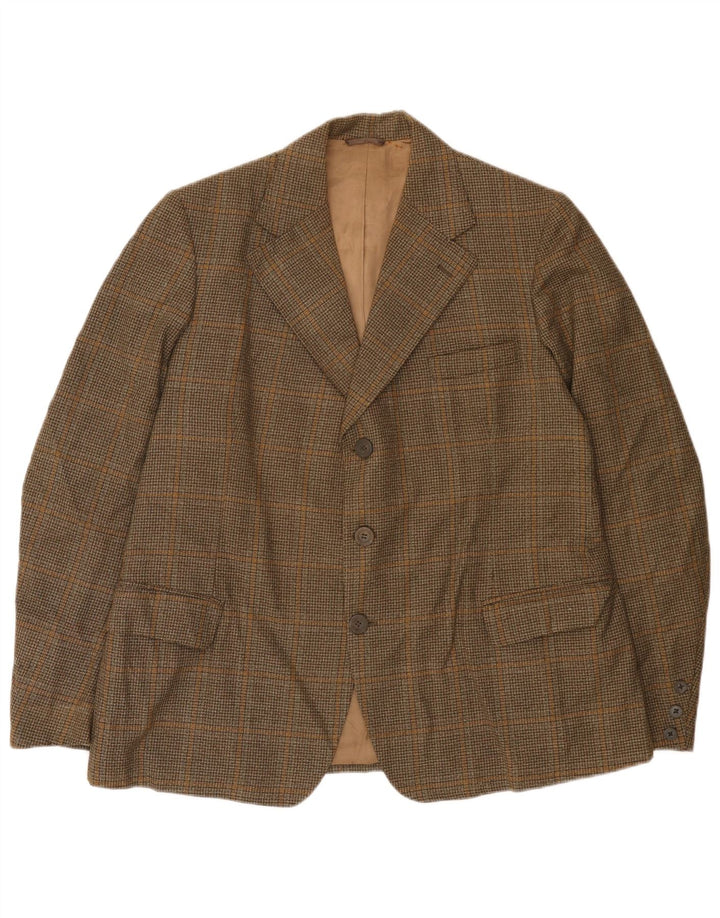 John Collier Chaqueta tipo blazer de 3 botones para hombre UK 38 Marrón medio Pata de gallo