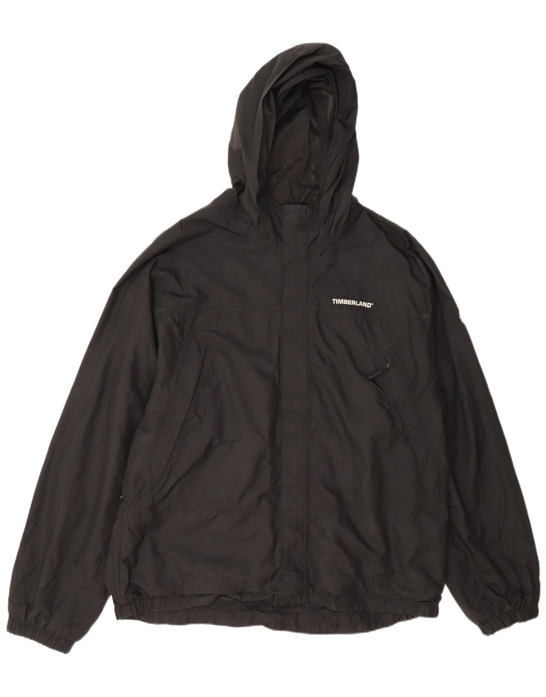 Timberland Chaqueta impermeable con capucha para hombre UK 40 Large Black Nylon