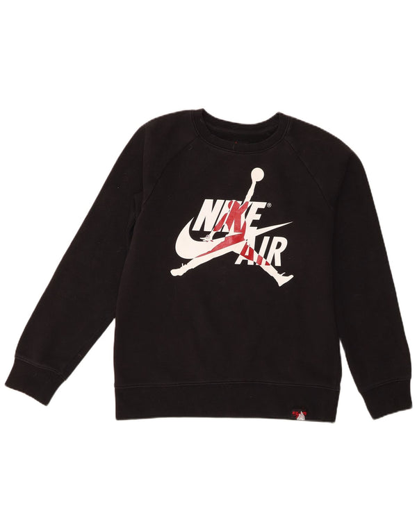 Jordan Boys Graphic Sudadera Jumper 12-13 años Grande Negro Algodón