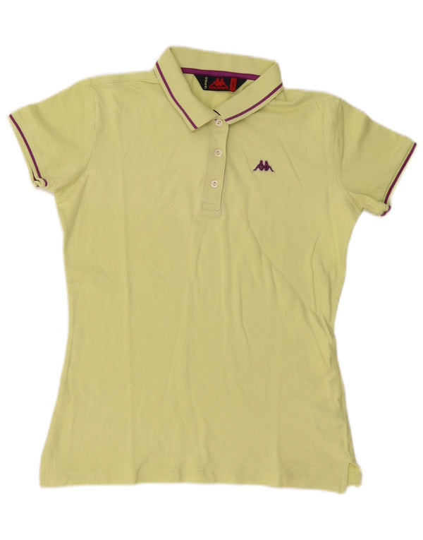 KAPPA Polo para mujer UK 40 Grande Algodón amarillo