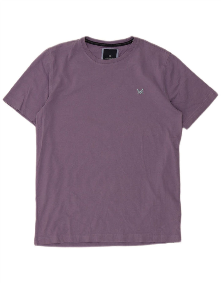 CREW CLOTHING Camiseta para hombre Top Medio Algodón Púrpura