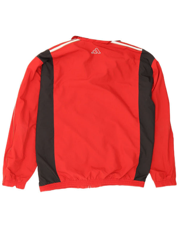 Adidas Hombre Chándal Top Jacket XL Rojo Colorblock Poliéster