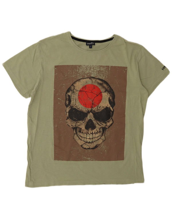 Carrera - Camiseta gráfica para hombre, talla grande, algodón verde