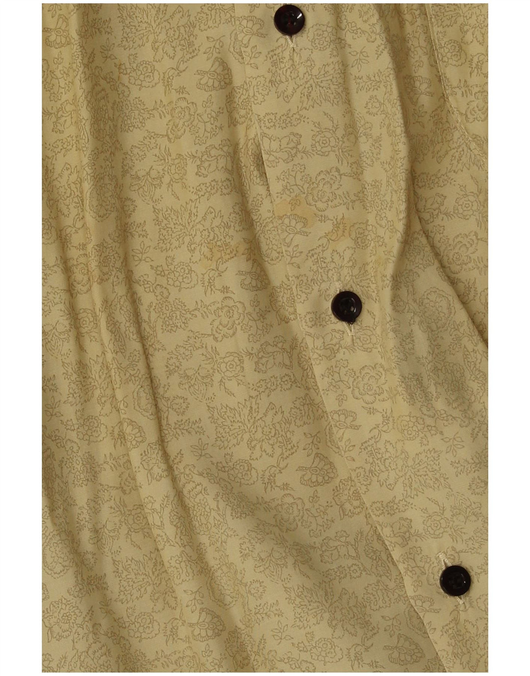 Mac Fashion Camisa holgada de manga corta para hombre de viscosa floral beige pequeña