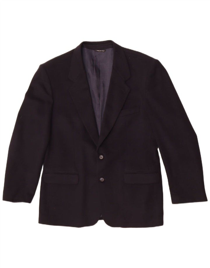 VIA CONDOTTI Chaqueta blazer de 2 botones para hombre IT 52 XL Lana azul marino