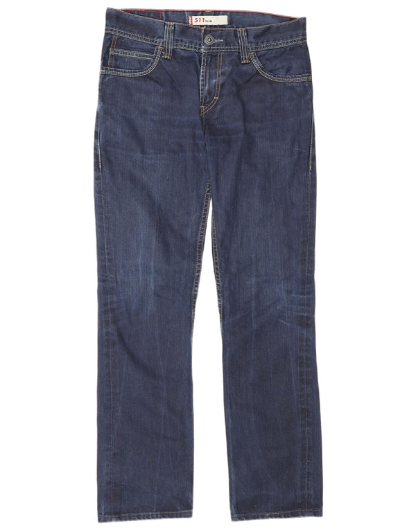 Levi's Hombre 511 Slim Jeans W33 L34 Algodón Azul