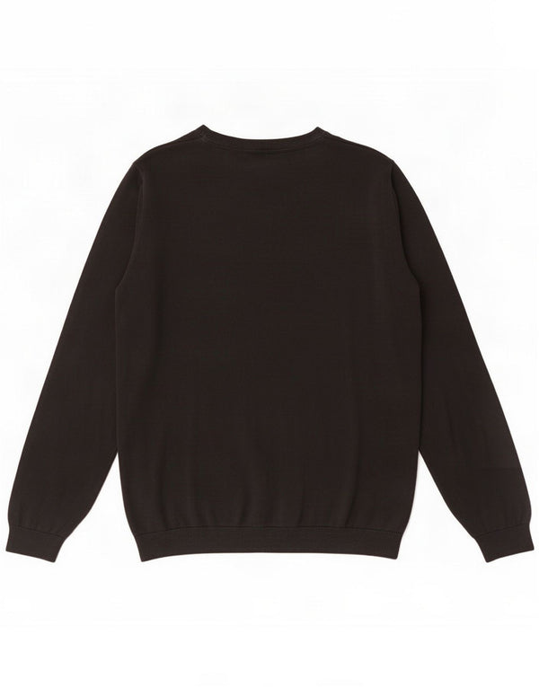Marks & Spencer Suéter con cuello en V para niños 15-16 años XL Algodón negro