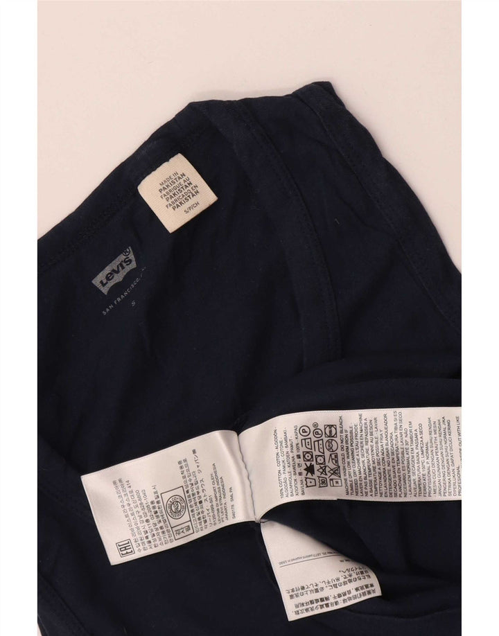 Levi's Camiseta sin mangas para mujer UK 10 Small Azul marino Algodón