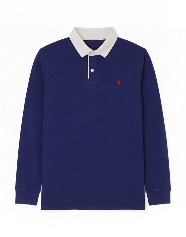 Polo Ralph Lauren Camiseta De Rugby De Manga Larga Para Hombre XL Azul Marino