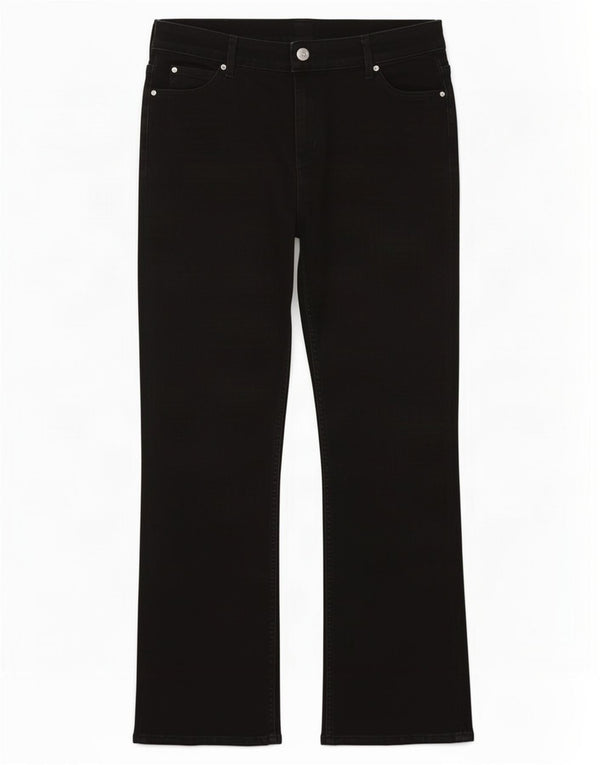 Marks & Spencer Vaqueros Bootcut para Mujer UK 18 XL W36 L30 Algodón Negro