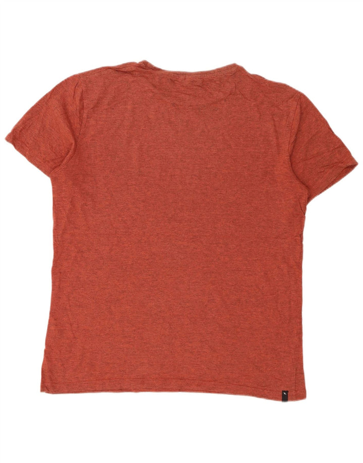 Rip Curl - Camiseta gráfica para hombre, parte superior de algodón moteado en naranja medio
