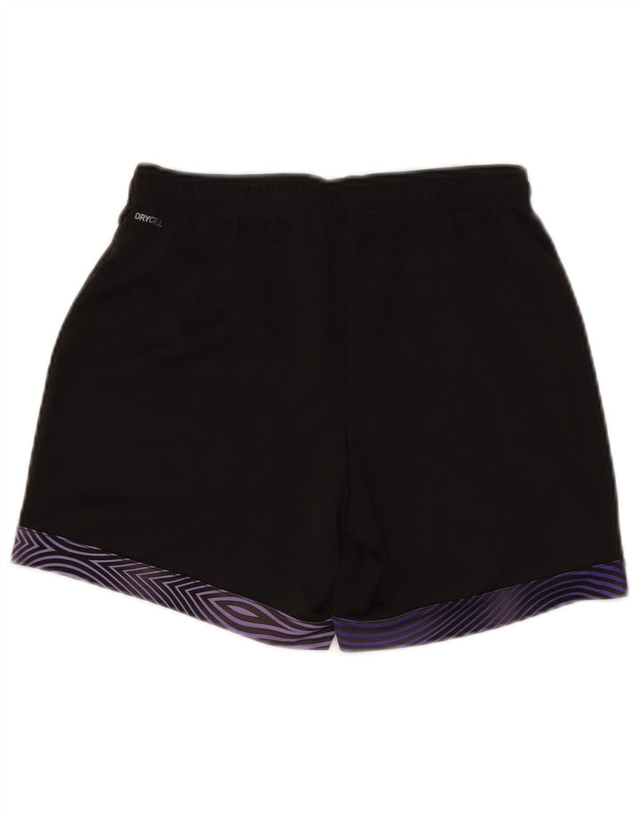 PUMA Pantalones cortos deportivos para mujer UK 10 Small Black Geométrico Poliéster