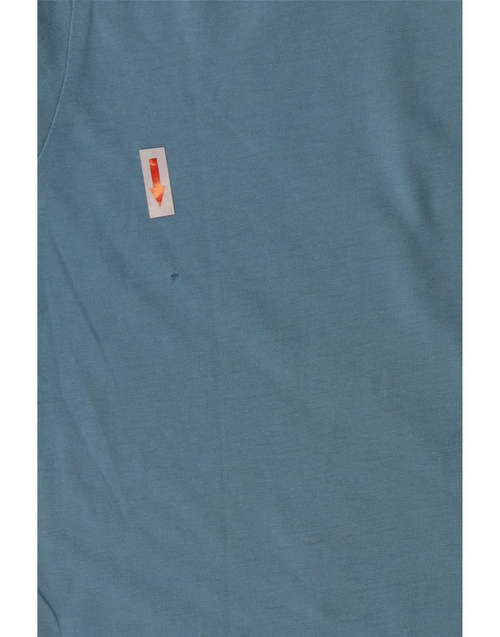 Kappa Hombre Camiseta Gráfica Top Algodón Azul Medio