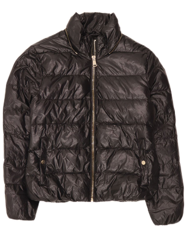 Zara Mujer Chaqueta Acolchada Reino Unido 44 Grande Negro