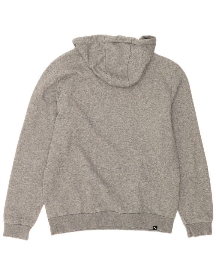 Puma Hombre Sudadera Con Capucha Gráfica Jersey De Algodón Moteado Gris Medio