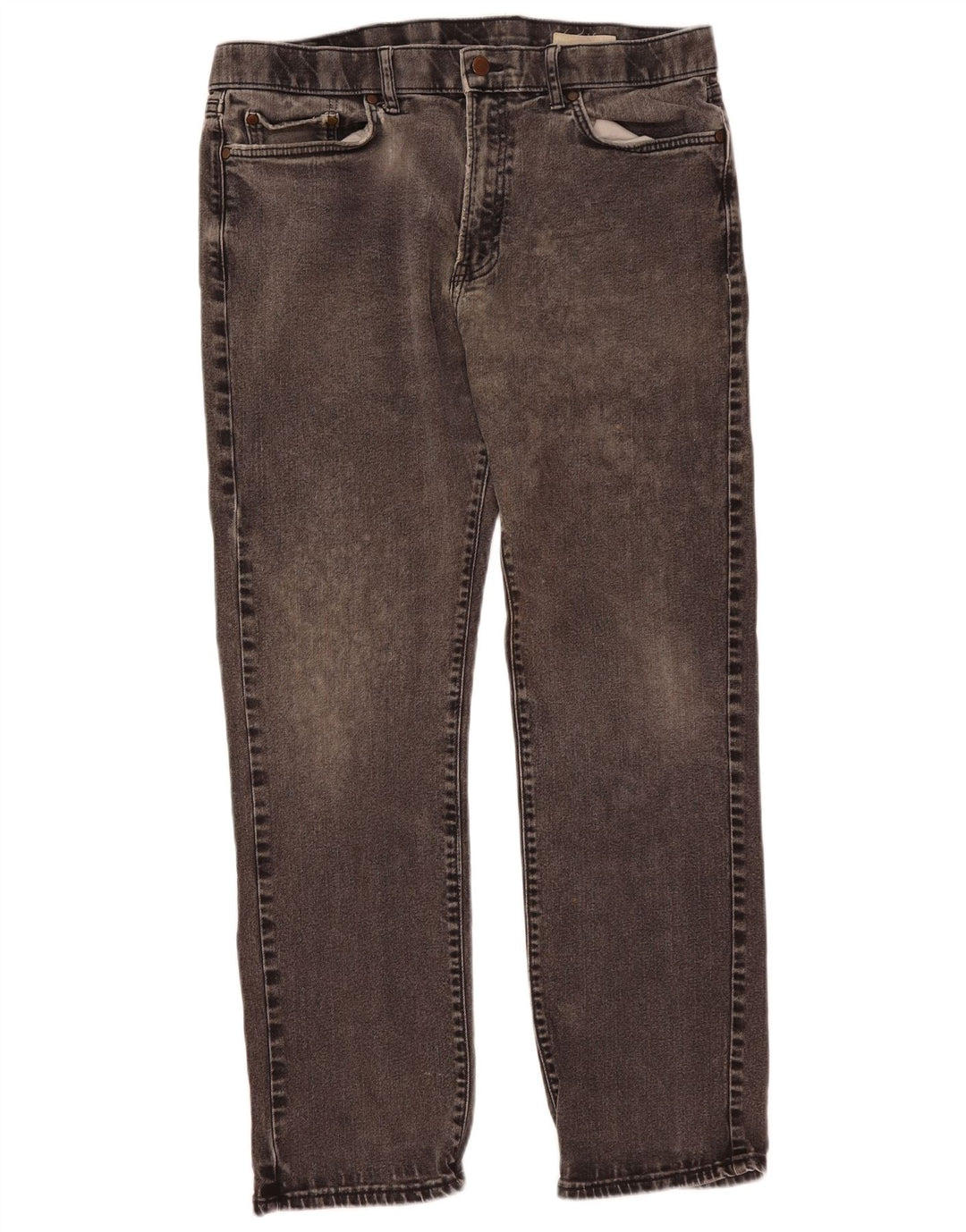 Marks & Spencer Vaqueros rectos para hombre W38 L31 Algodón negro