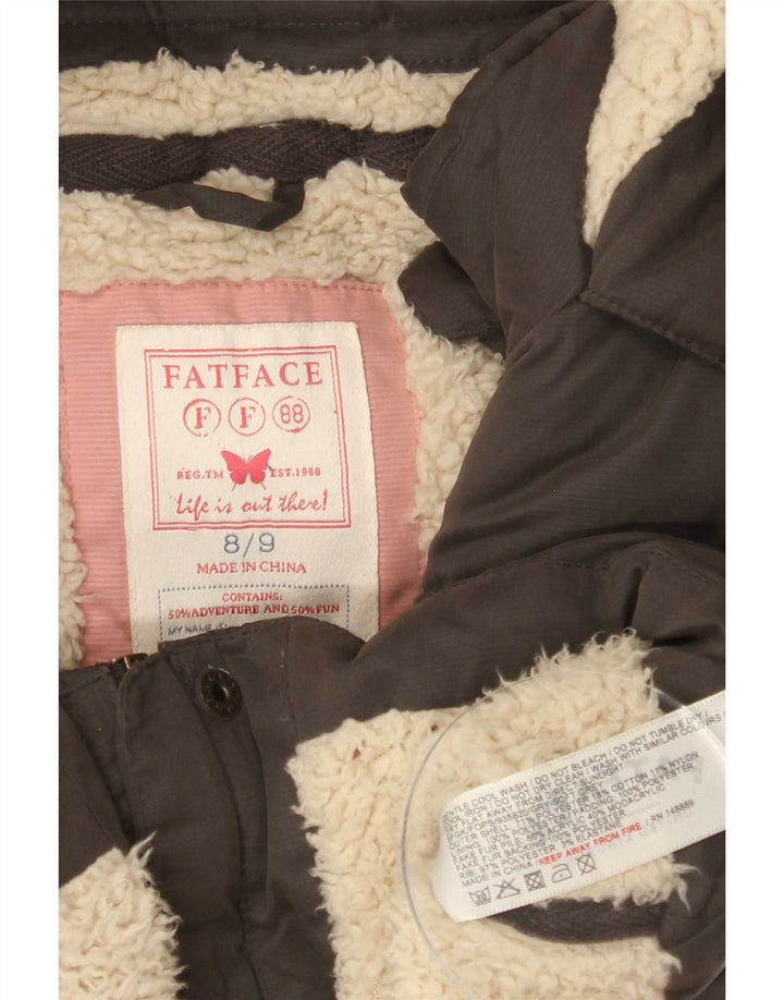 Fat Face Chaqueta acolchada con capucha para niña 8-9 años Marrón Poliéster