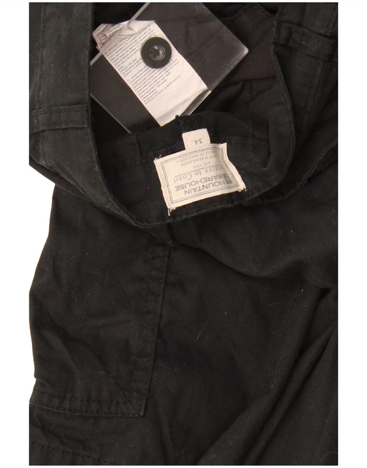 Pantalones cortos tipo cargo para hombre Mountain Warehouse W34 Algodón negro grande