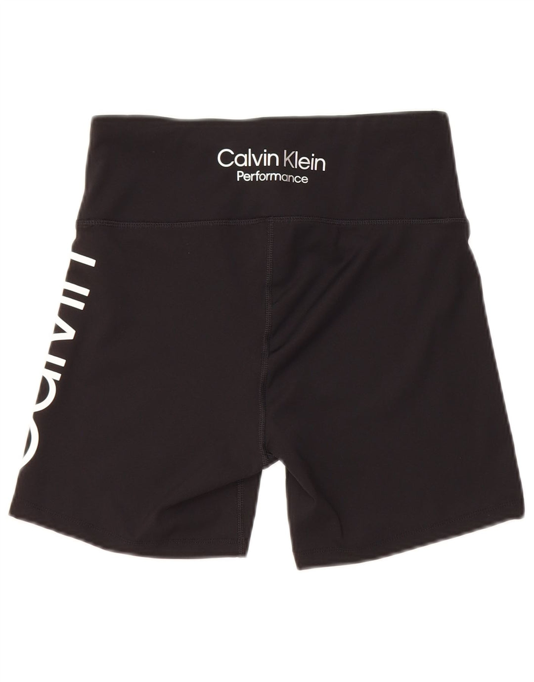 Calvin Klein Pantalones cortos deportivos gráficos para mujer UK 12 Mediano Poliéster negro