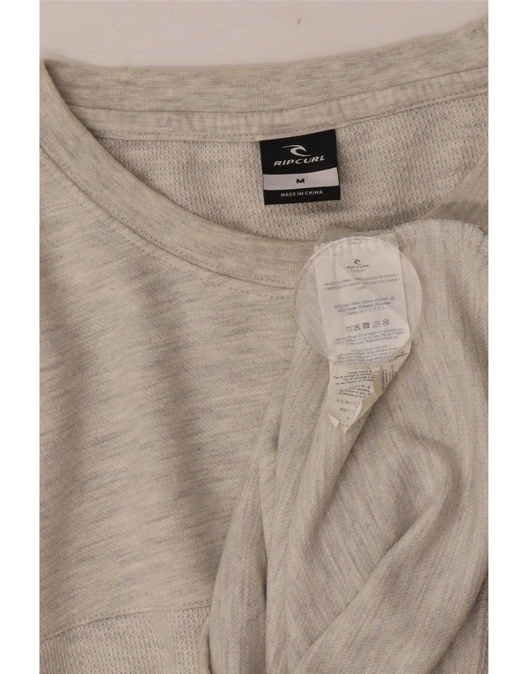 Rip Curl Jersey De Cuello Redondo Para Hombre De Algodón Moteado Gris Medio
